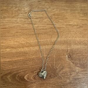Silver Toned Heart Pendant Necklace​​